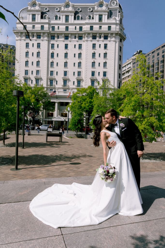 A timeless wedding at the Willard InterContinental known for its historic elegance and presidential legacy