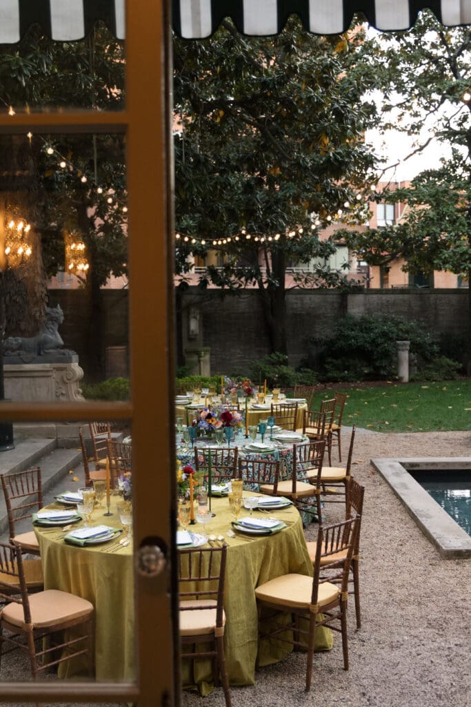 A sophisticated wedding ceremony inside Larz Anderson House featuring grand marble staircases and ornate Gilded Age architecture in Washington DC