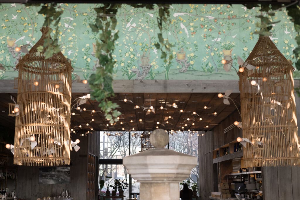 Private dining room at ilili Washington DC modern Middle Eastern restaurant wedding venue