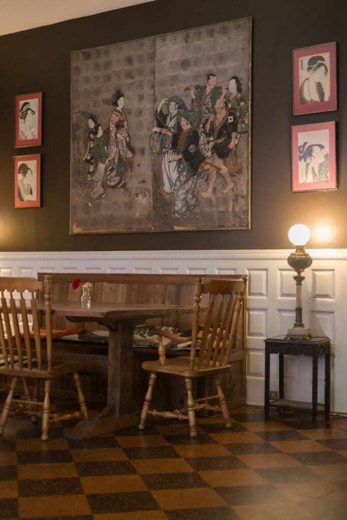 Garden patio at Tabard Inn Washington DC ideal for rehearsal dinners and small wedding receptions
