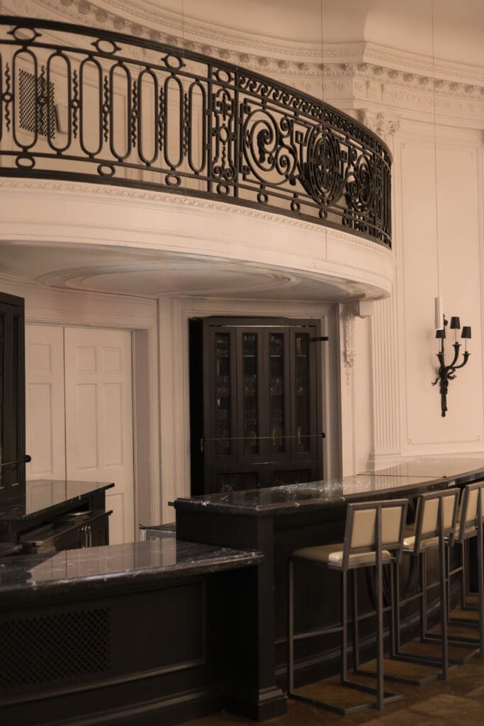Historic interior of Patterson Mansion wedding venue in Dupont Circle with grand staircase and ornate architecture