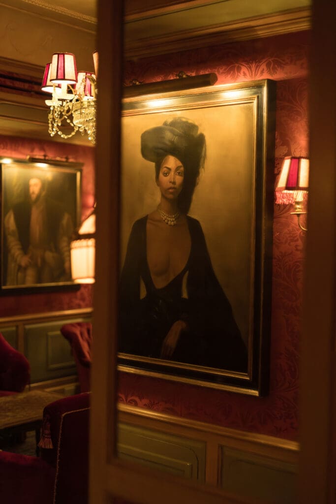 Moody cocktail lounge interior at Lucy Mercer Bar inside Minetta Tavern Washington DC private event space