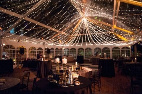 A charming wedding ceremony in the courtyard of Decatur House, steps from the White House in Washington DC