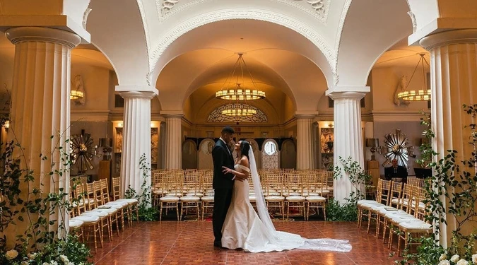 A bold and vibrant wedding at Kimpton Hotel Monaco with eclectic interiors in Washington DC