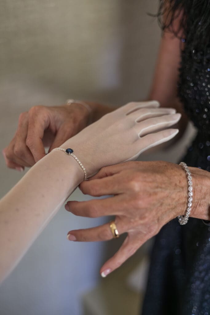 bride and mother emotional moment during wedding morning in Middleburg VA estate home
