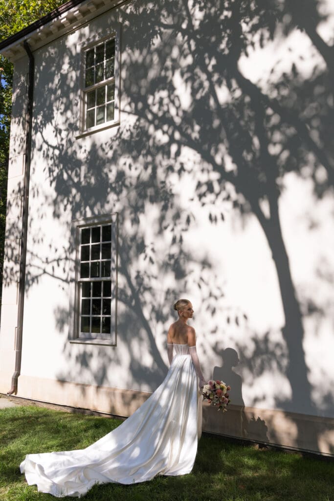 shadow play bridal portrait