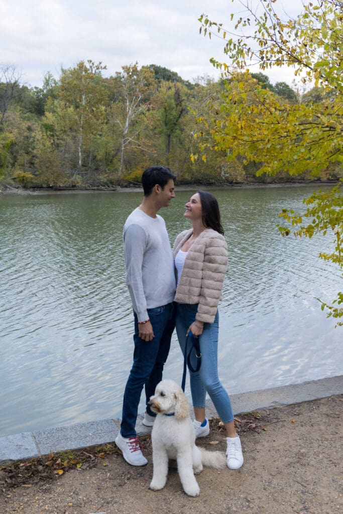Adventurous engagement session at Theodore Roosevelt Island