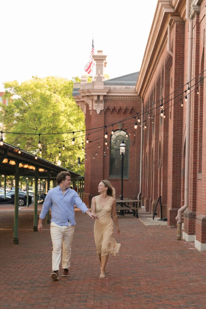 Cozy neighborhood engagement session near Eastern Market