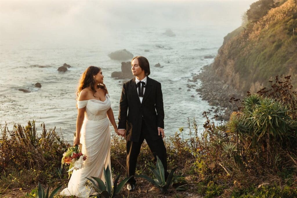 Outdoor ceremony setup at Wind and Sea Estate with ocean views