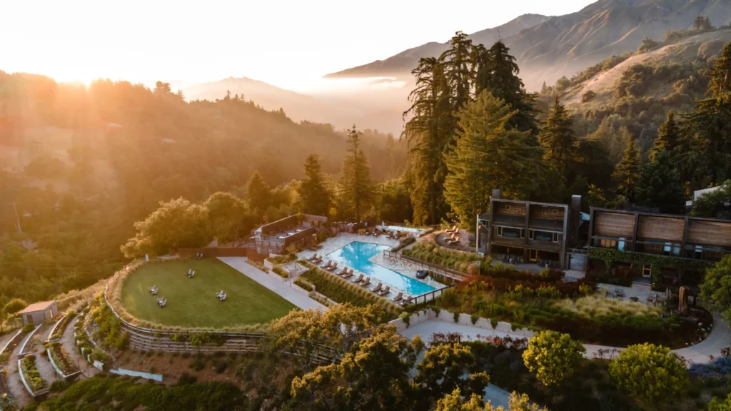 Luxury glamping suites at Ventana Big Sur surrounded by redwood forest
